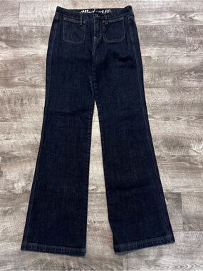 Madewell Patch Pocket Wide Leg Sailor Style Dark Denim Jeans Womens Sz. 26